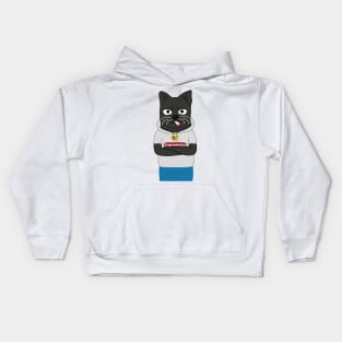 cat drawing Kids Hoodie